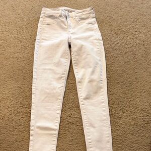 American Eagle Outfitters Women's Cream Skinny Jeans